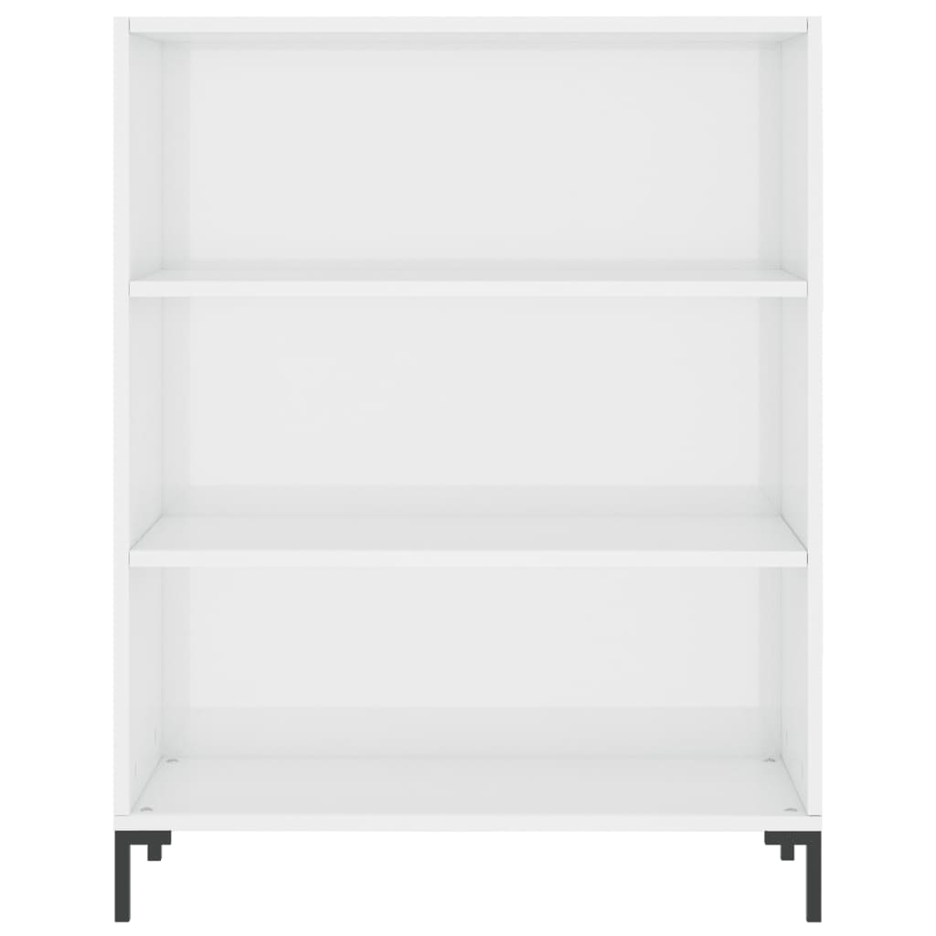 vidaXL Bookcase High Gloss White 69.5x32.5x90 cm Engineered Wood