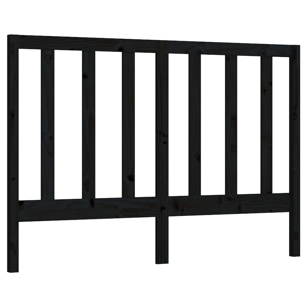 vidaXL Bed Headboard Black 166x4x100 cm Solid Wood Pine