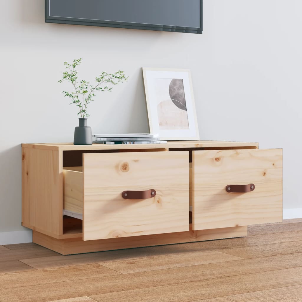 vidaXL TV Cabinet 80x34x35 cm Solid Wood Pine