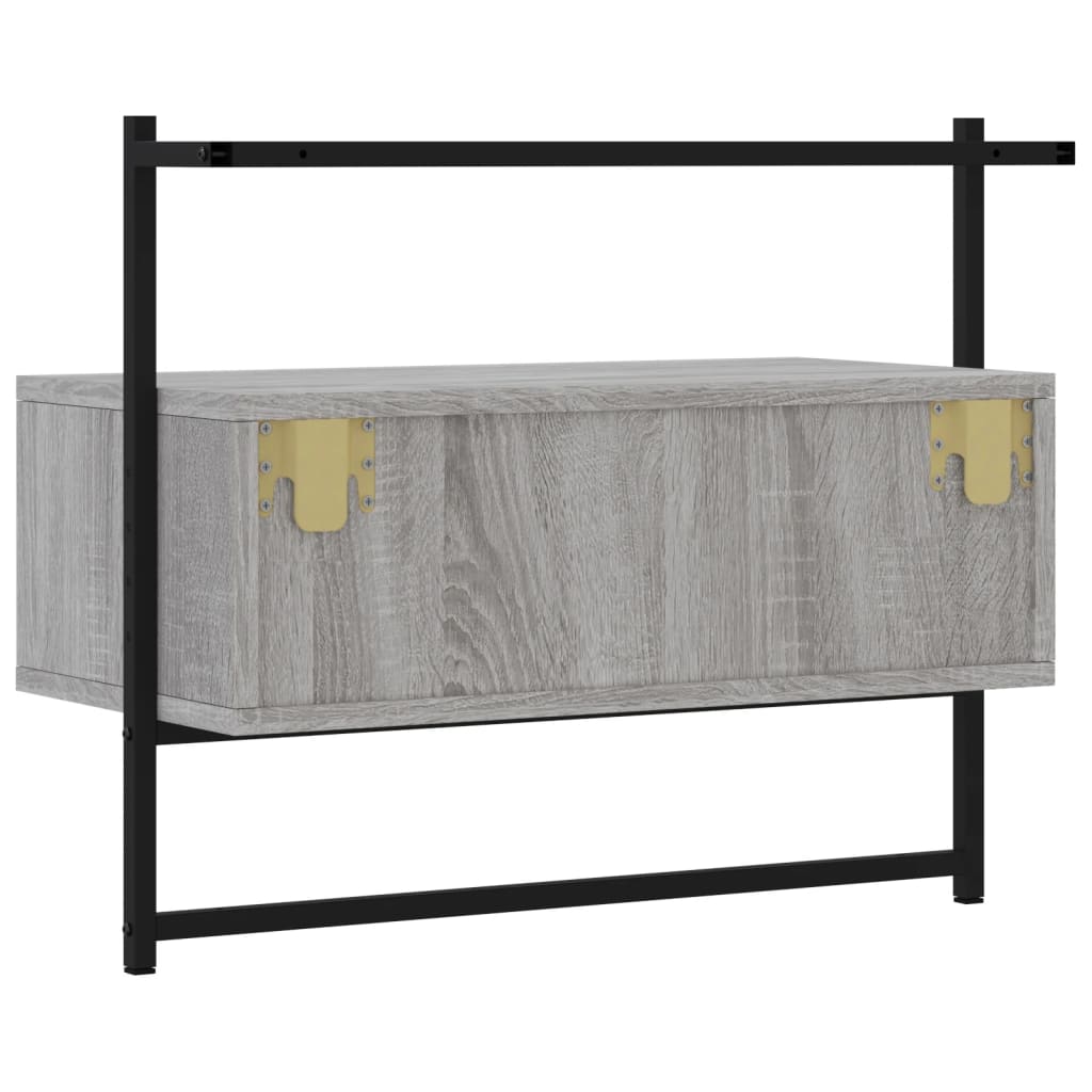 vidaXL TV Cabinet Wall-mounted Grey Sonoma 60.5x30x51 cm Engineered Wood