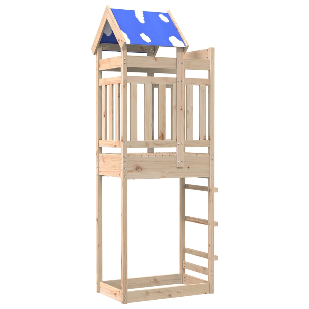 vidaXL Play Tower 85x52.5x239 cm Solid Wood Pine