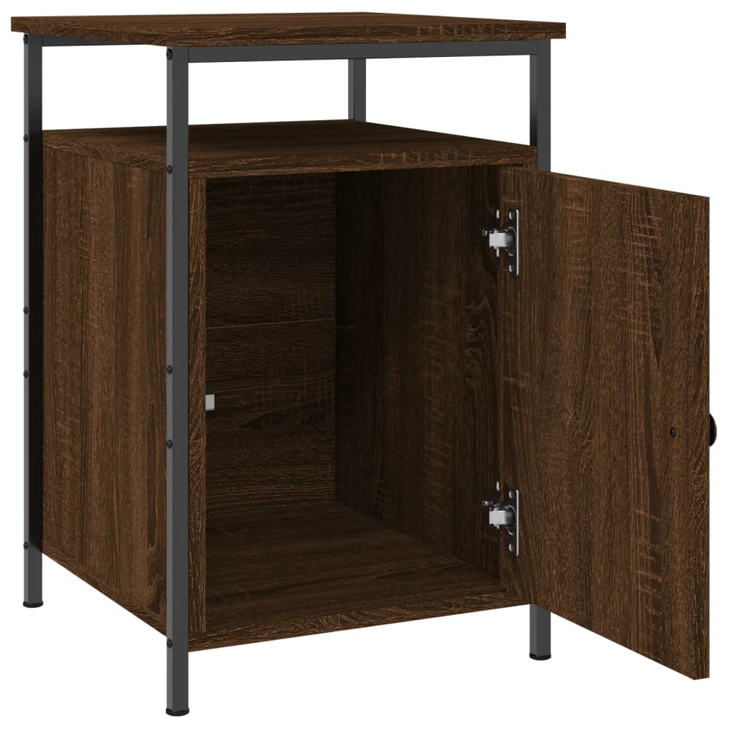 vidaXL Bedside Cabinet Brown Oak 40x42x60 cm Engineered Wood