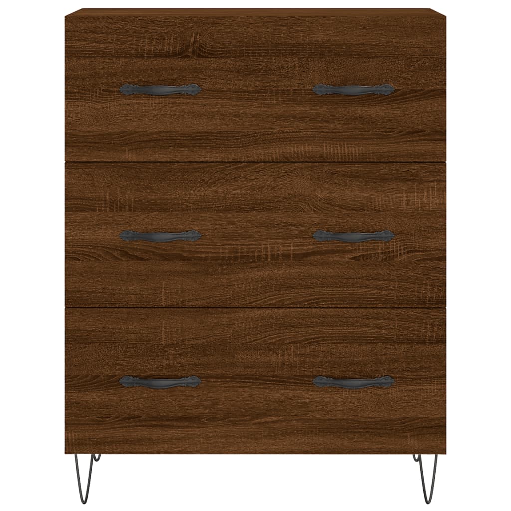 vidaXL Highboard Brown Oak 69.5x34x180 cm Engineered Wood