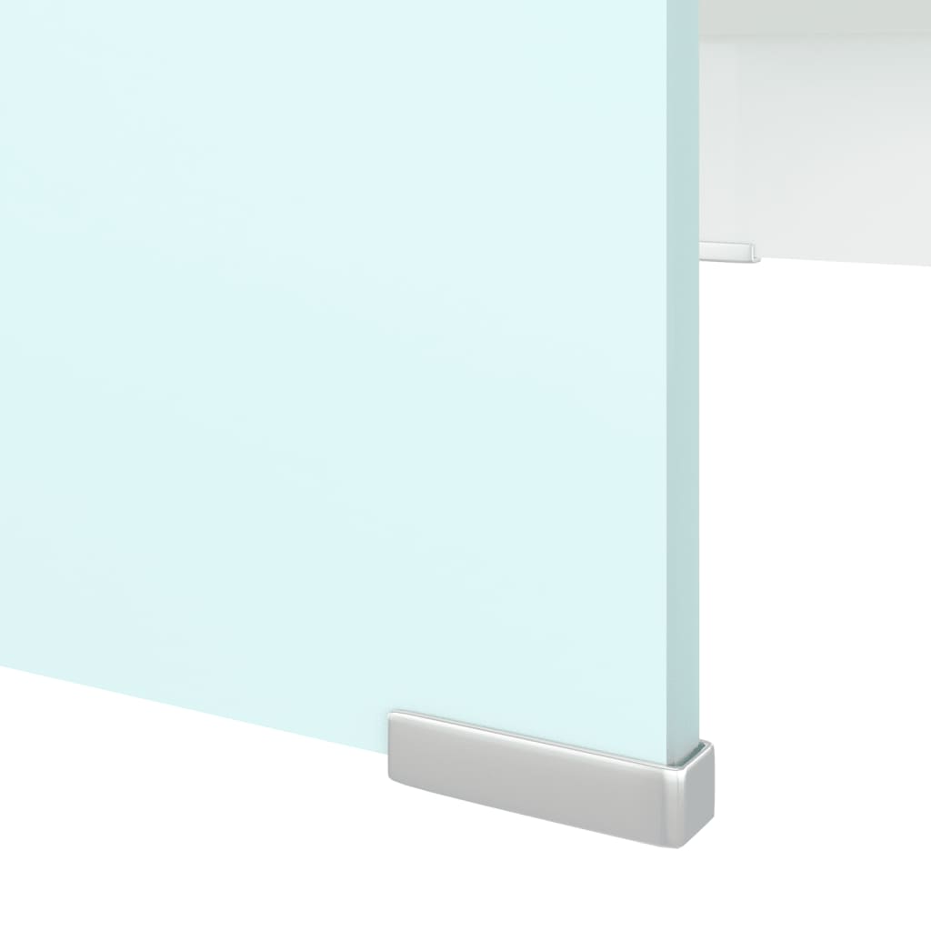 vidaXL TV Stand/Monitor Riser Glass Green 70x30x13 cm
