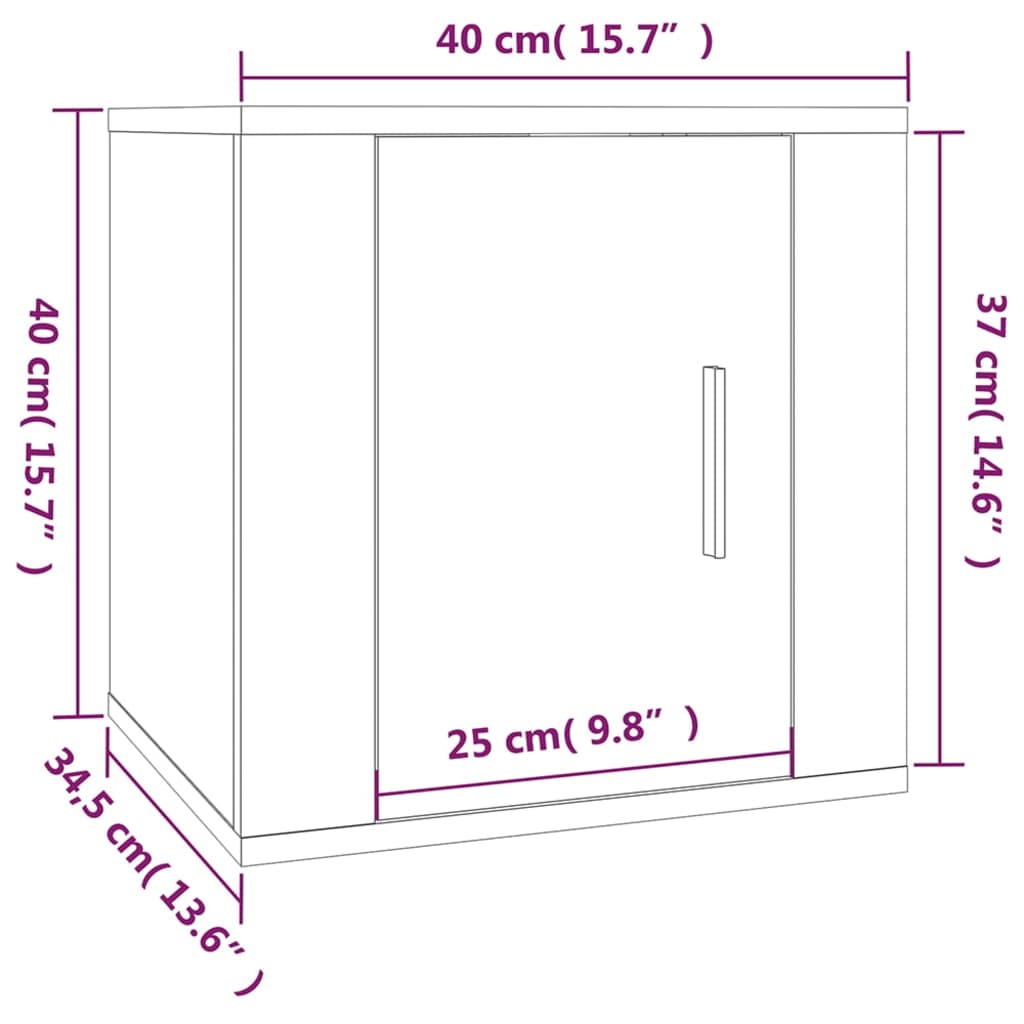 vidaXL 2 Piece TV Cabinet Set Concrete Grey Engineered Wood