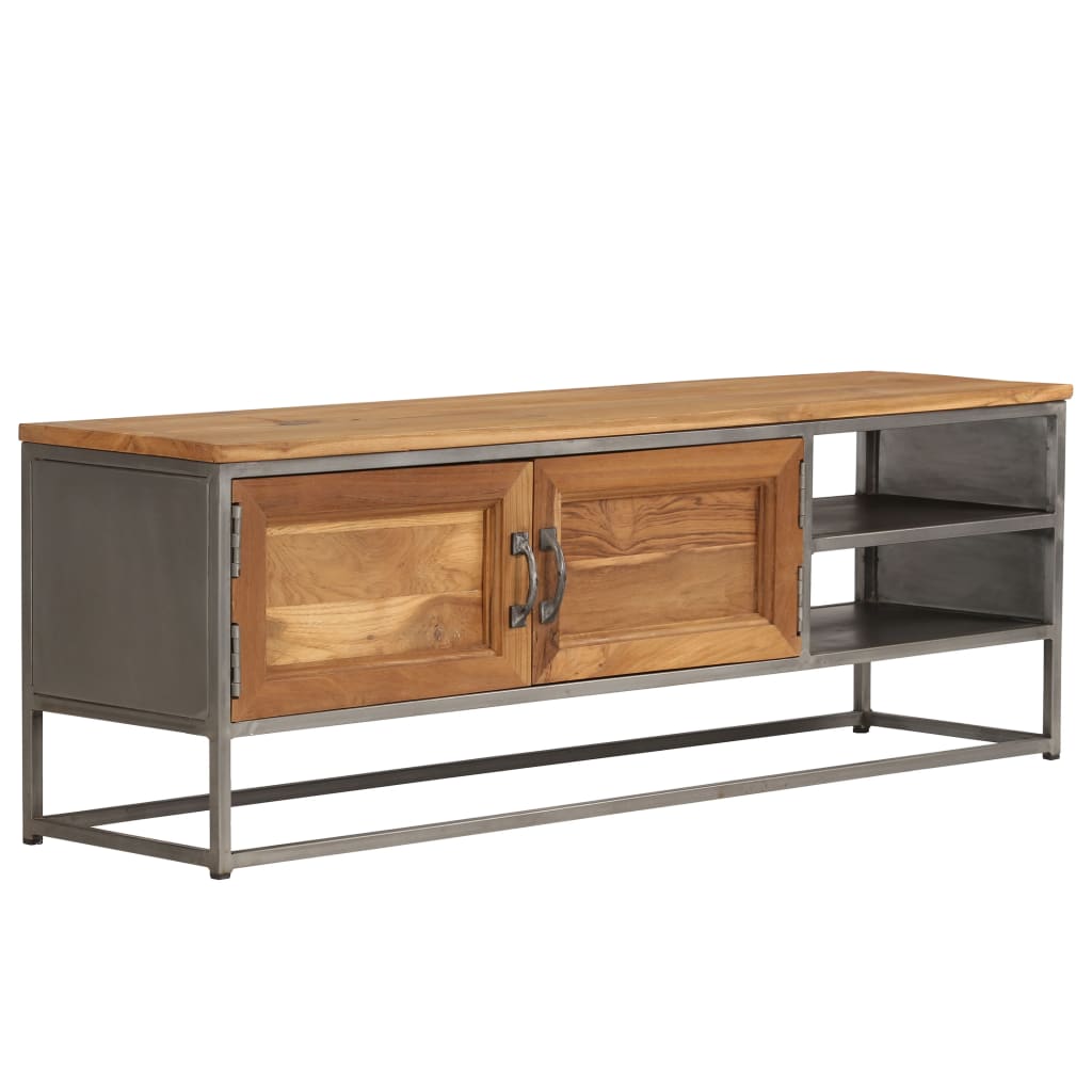 vidaXL TV Cabinet Recycled Teak and Steel 120x30x40 cm