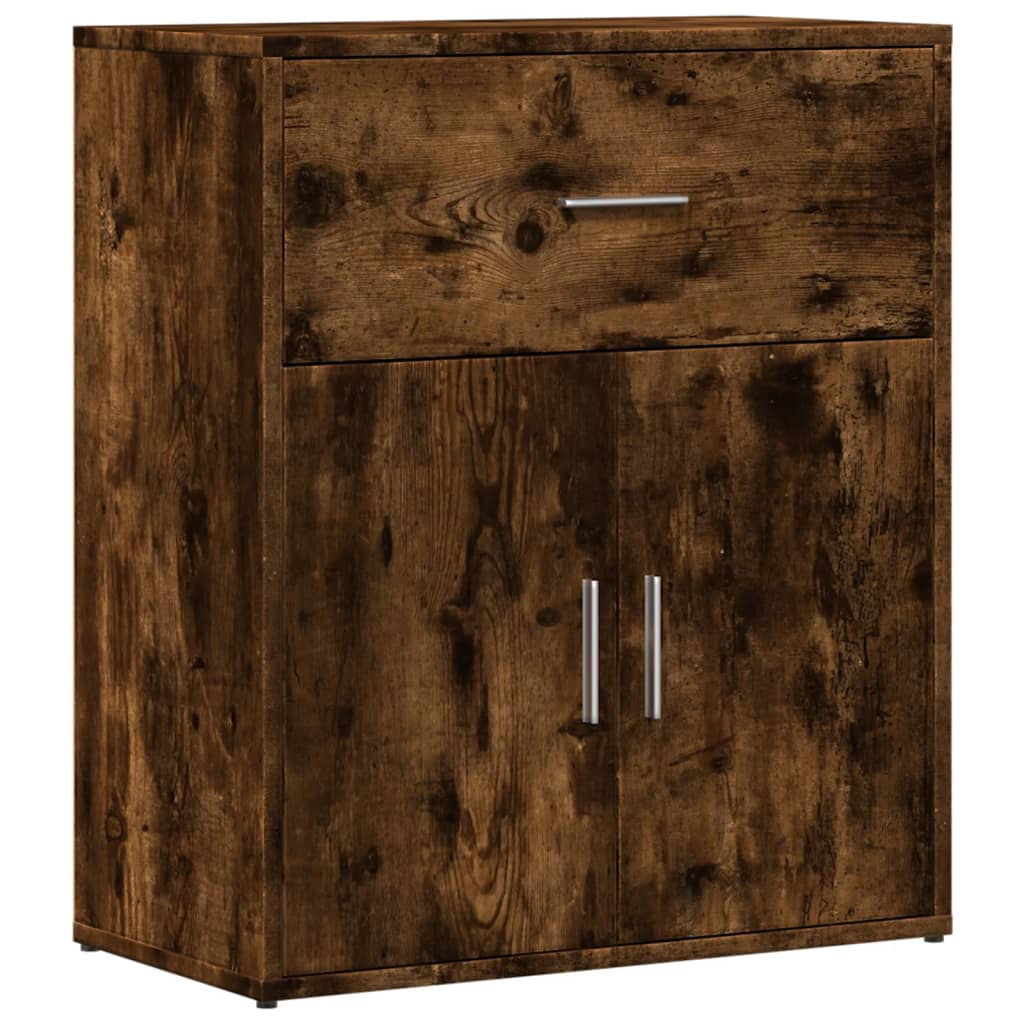 vidaXL Sideboards 2 pcs Smoked Oak 60x31x70 cm Engineered Wood