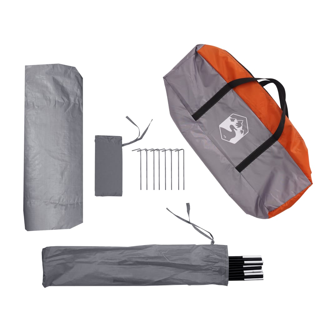 vidaXL Storage Tent Grey and Orange Waterproof