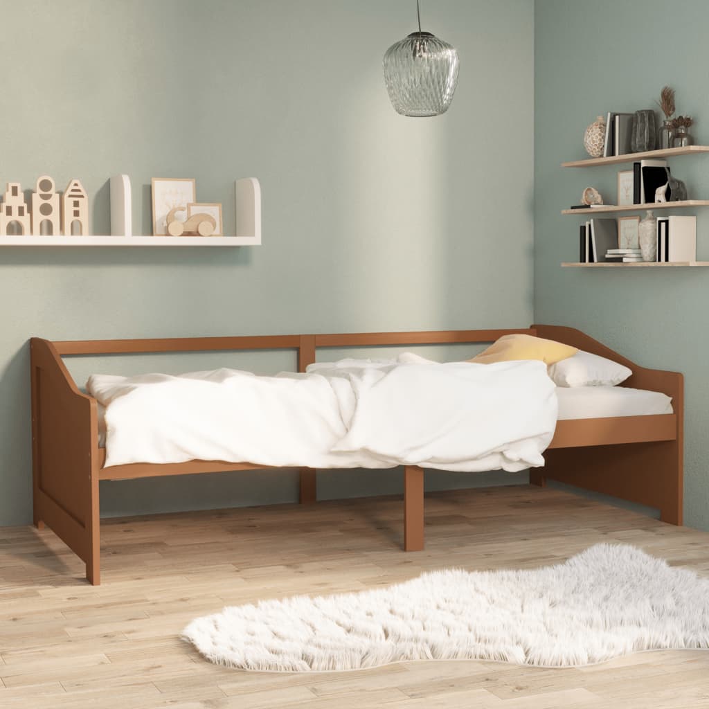 vidaXL 3-Seater Day Bed without Mattress Honey Brown 90x200 cm