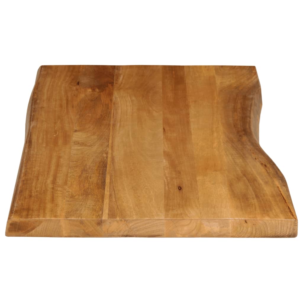 vidaXL Table Top 120x60x3.8 cm Live Edge Solid Wood Mango