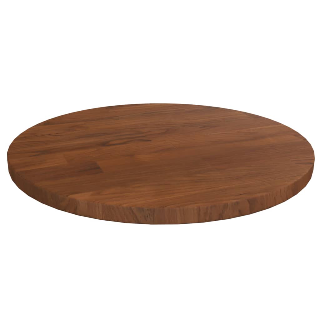 vidaXL Round Table Top Dark Brown Ø30x1.5 cm Treated Solid Wood Oak