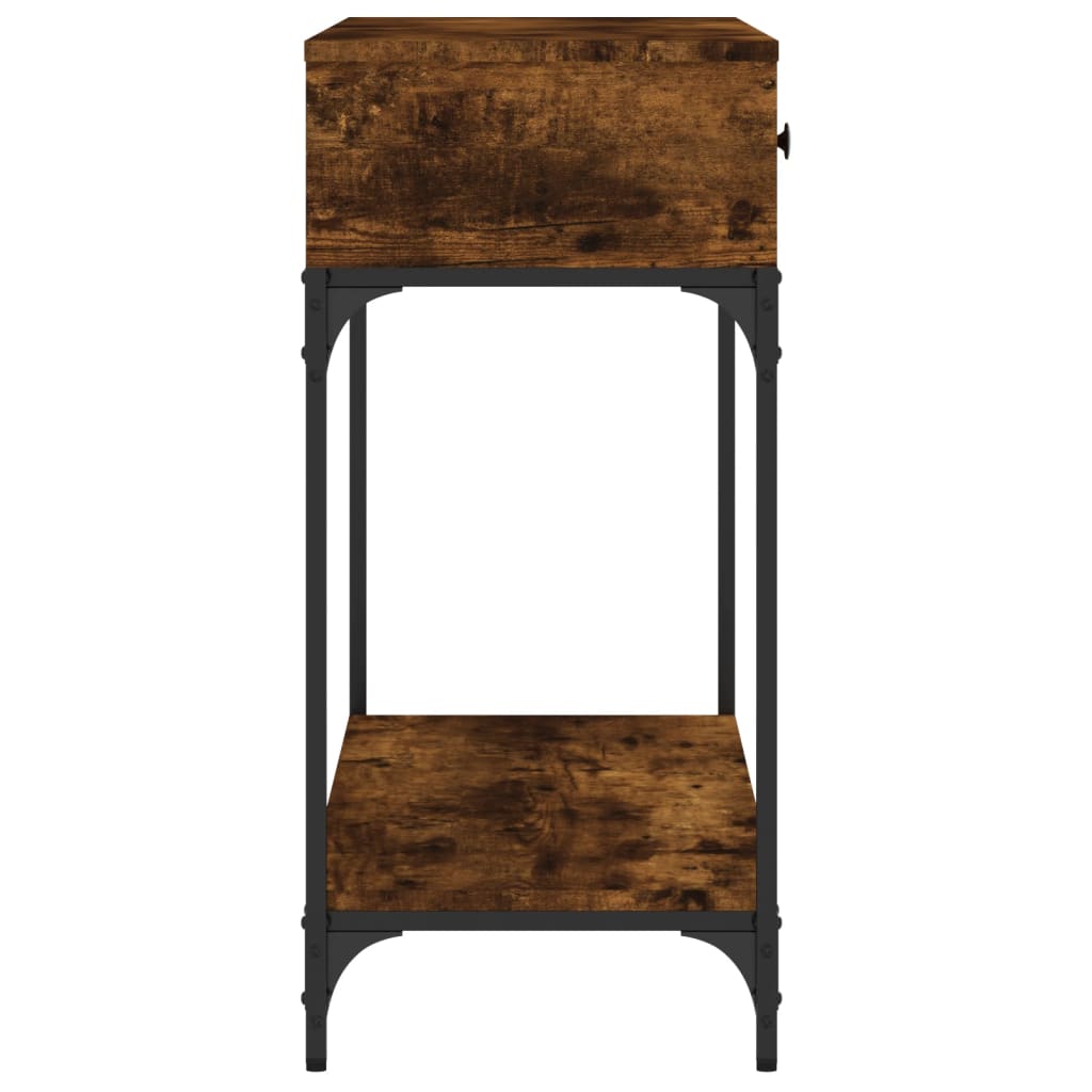 vidaXL Console Table Smoked Oak 100x34.5x75 cm Engineered Wood