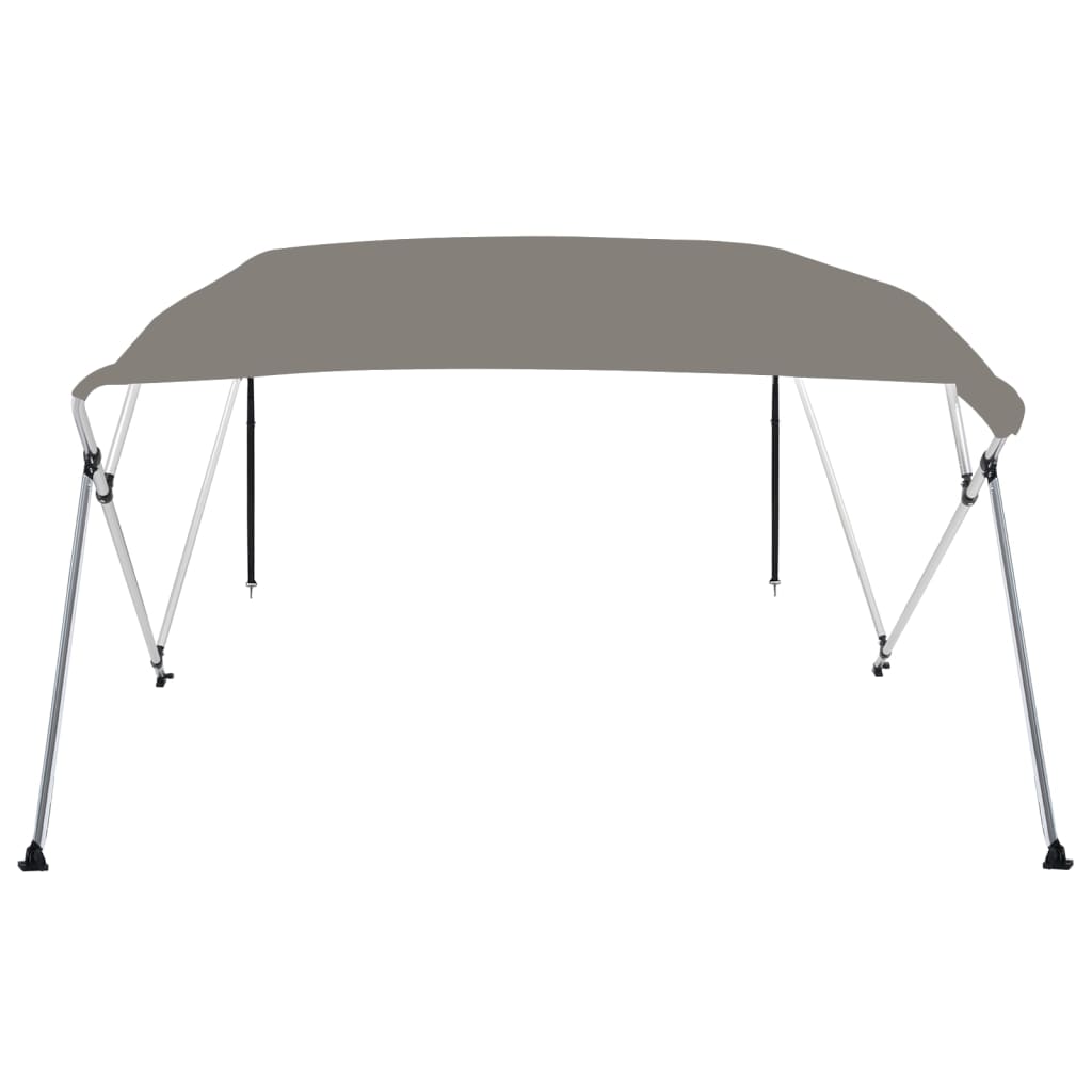 vidaXL 4-bow Bimini Top Grey 243x180x137 cm