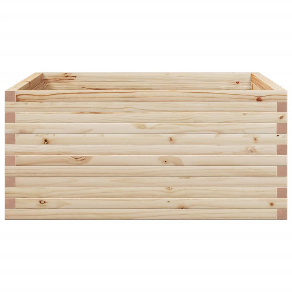 vidaXL Garden Planter 100x100x46 cm Solid Wood Pine