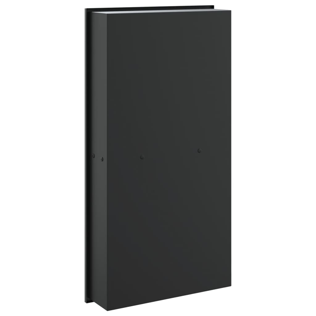 vidaXL Shower Niche Matt Black 32x62x9 cm Stainless Steel