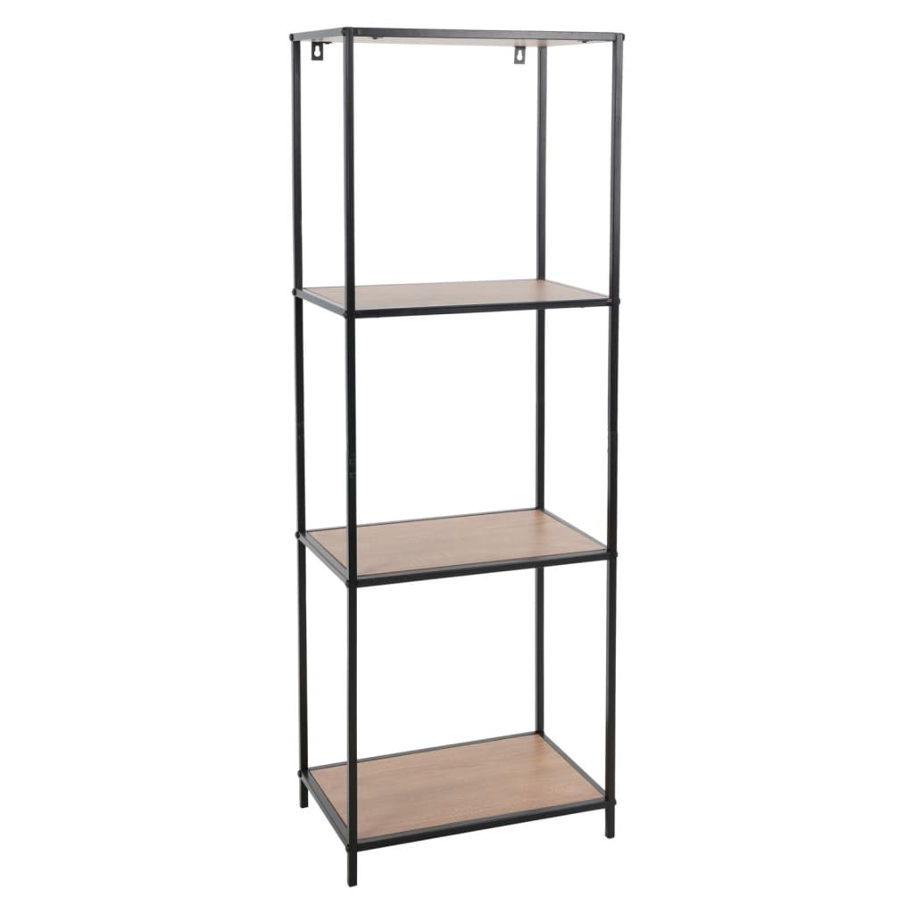 H&S Collection 3-tier Open Cabinet 45x30x130 cm Natural and Black
