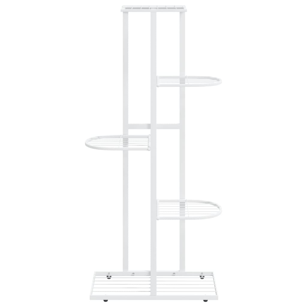 vidaXL 5-Floor Flower Stand 43x22x98 cm White Metal