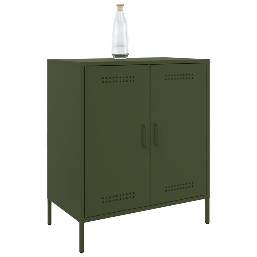 vidaXL Sideboard Olive Green 68x39x79 cm Steel