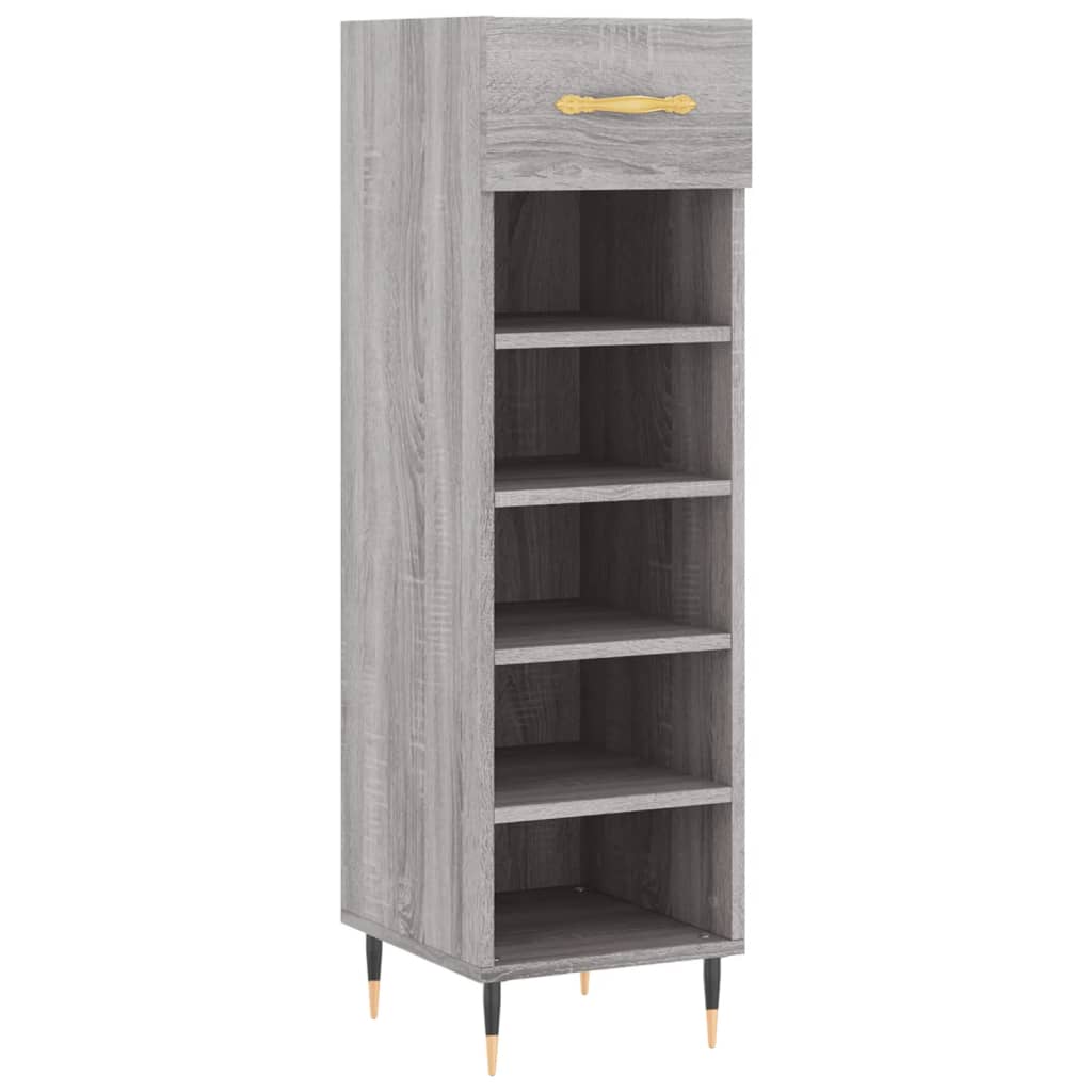 vidaXL Shoe Cabinet Grey Sonoma 30x35x105 cm Engineered Wood