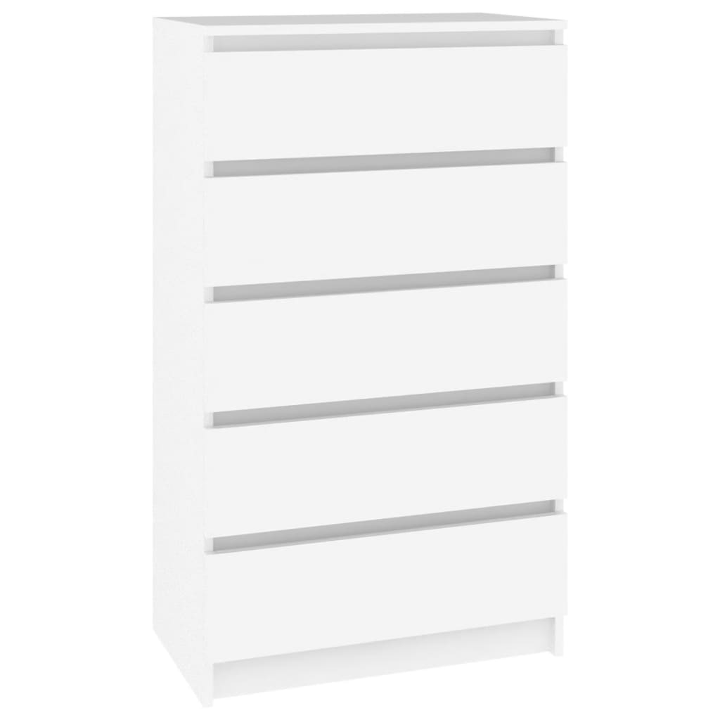 vidaXL Drawer Cabinet White 60x36x103 cm Engineered Wood