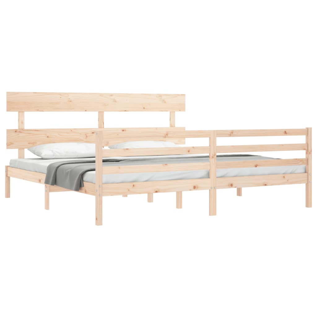 vidaXL Bed Frame without Mattress 200x200 cm Solid Wood