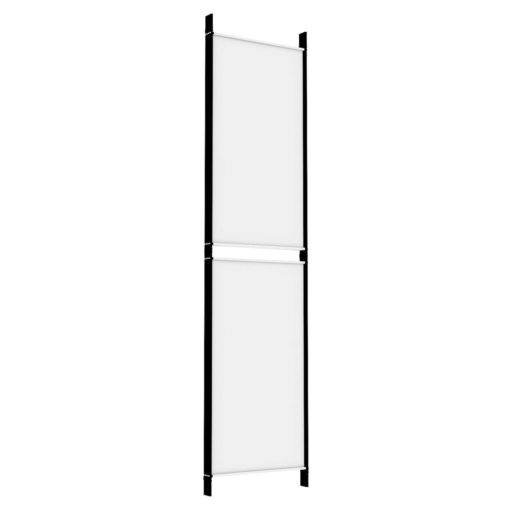 vidaXL 4-Panel Room Divider White 200x200 cm Fabric