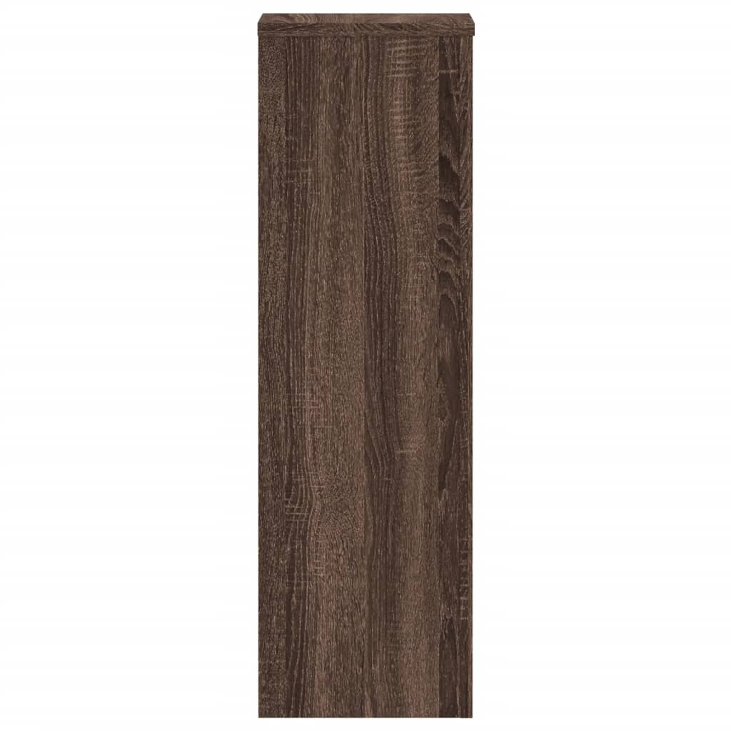 vidaXL Plant Stand 2pcs Brown Oak 25x25x80 cm Engineered Wood