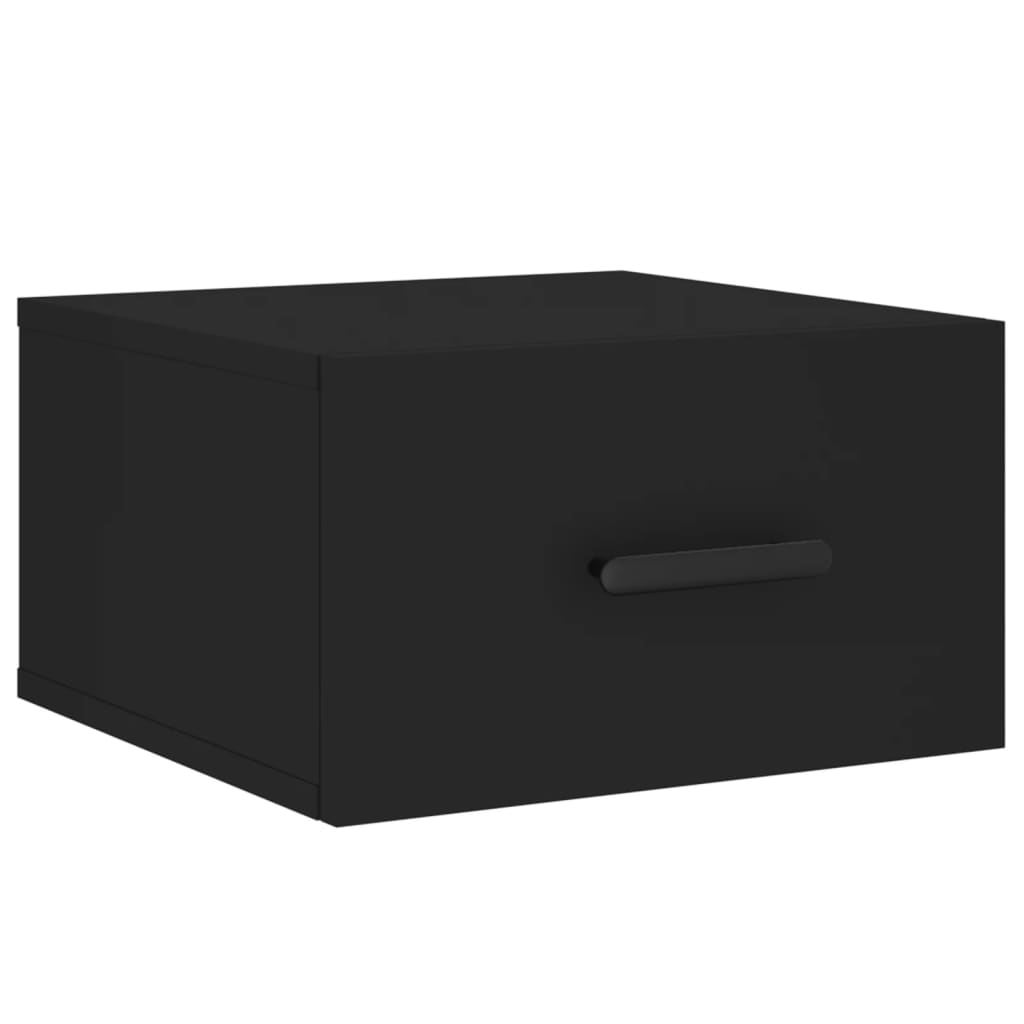 vidaXL Wall-mounted Bedside Cabinets 2 pcs Black 35x35x20 cm