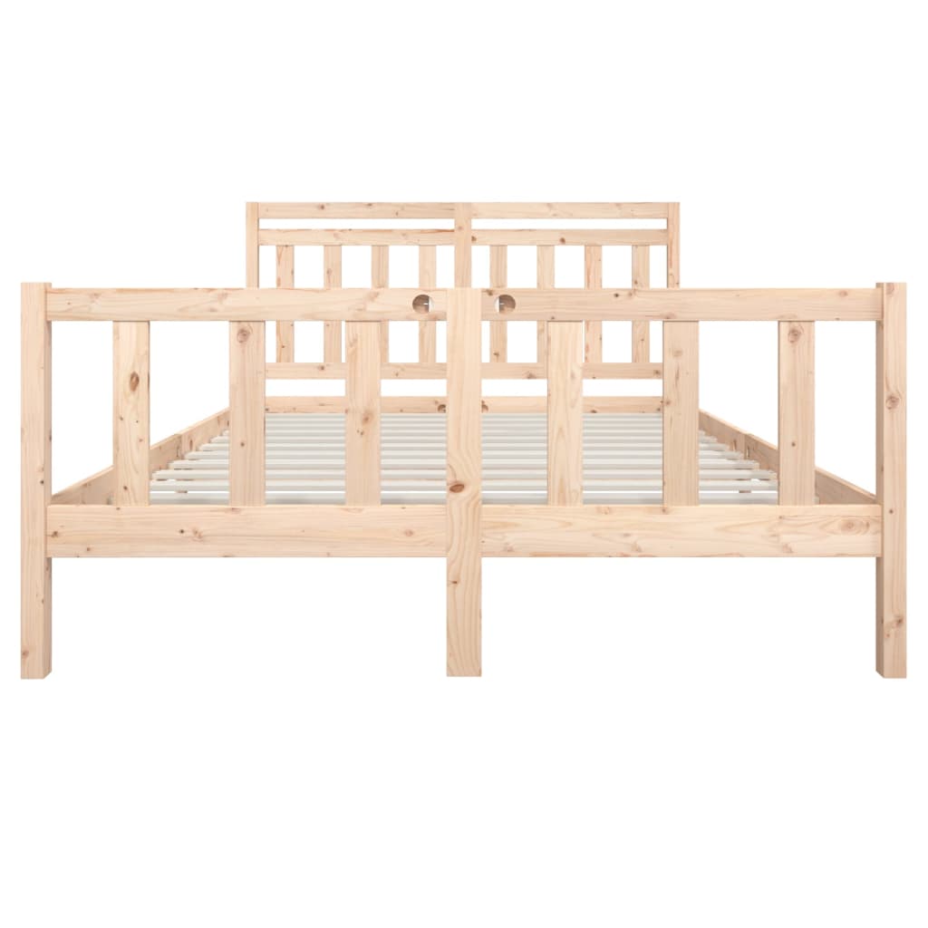 vidaXL Bed Frame without Mattress King Size Solid Wood