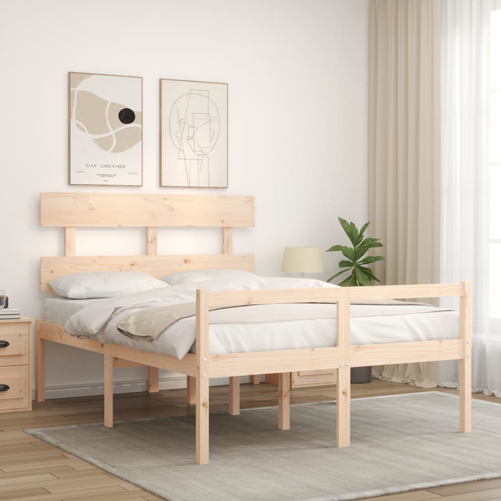 vidaXL Senior Bed without Mattress Double Solid Wood