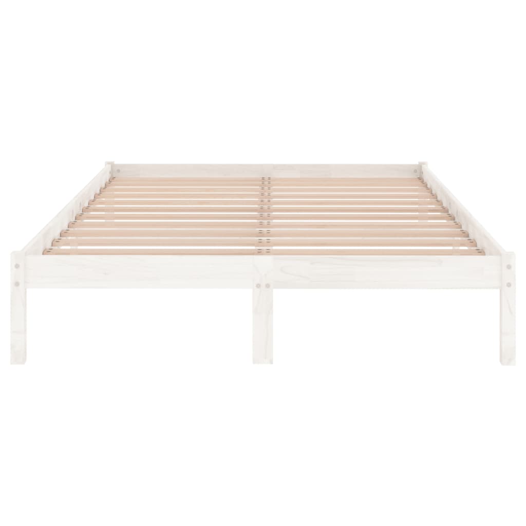 vidaXL Bed Frame without Mattress White Solid Wood 200x200 cm