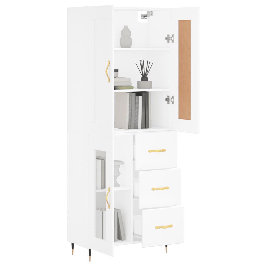 vidaXL Highboard White 69.5x34x180 cm Engineered Wood