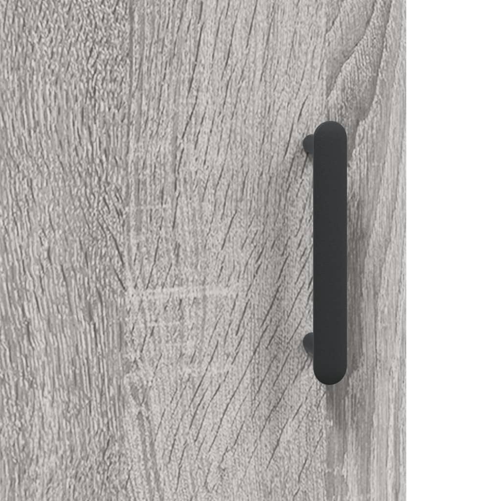 vidaXL Wall Mounted Cabinet Grey Sonoma 34.5x34x90 cm Engineered Wood