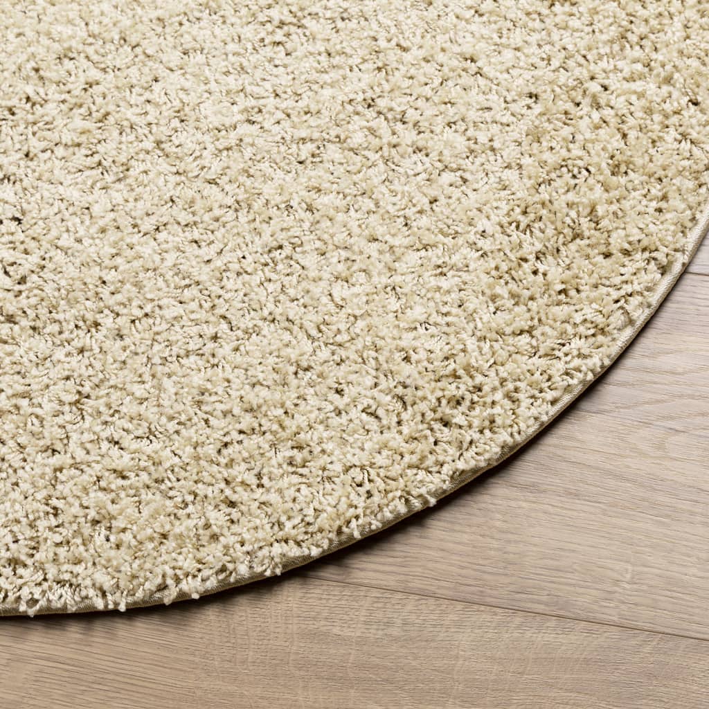 vidaXL Shaggy Rug PAMPLONA High Pile Modern Gold Ø 80 cm