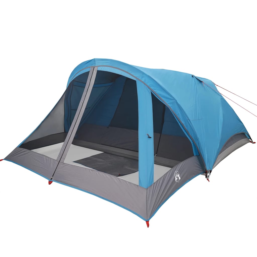 vidaXL Camping Tent Cabin 4-Person Blue Waterproof