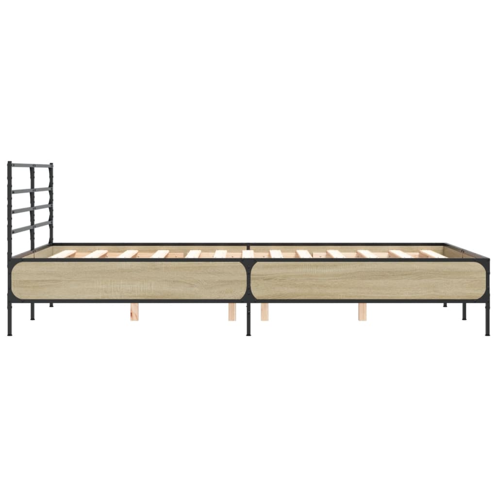 vidaXL Bed Frame without Mattress Sonoma Oak 120x200 cm