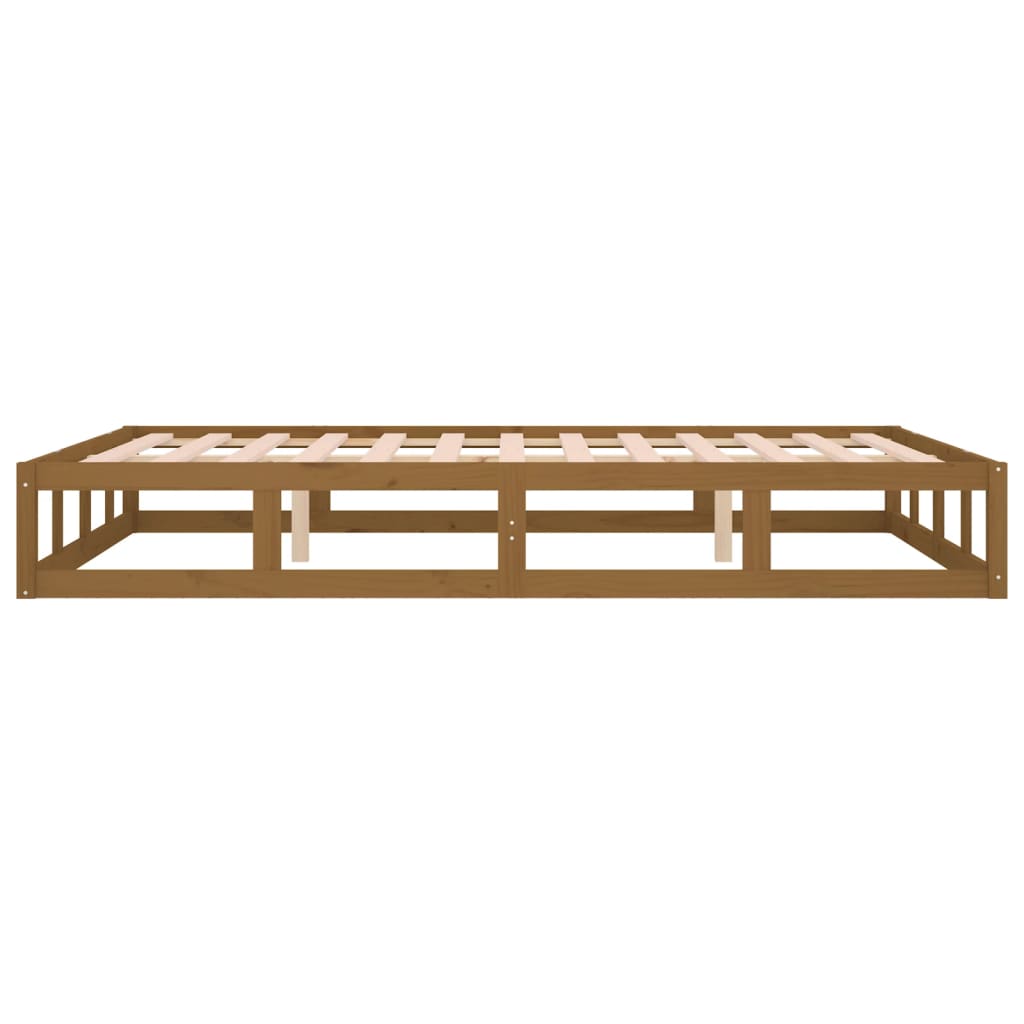 vidaXL Bed Frame without Mattress Honey Brown 200x200 cm Solid Wood