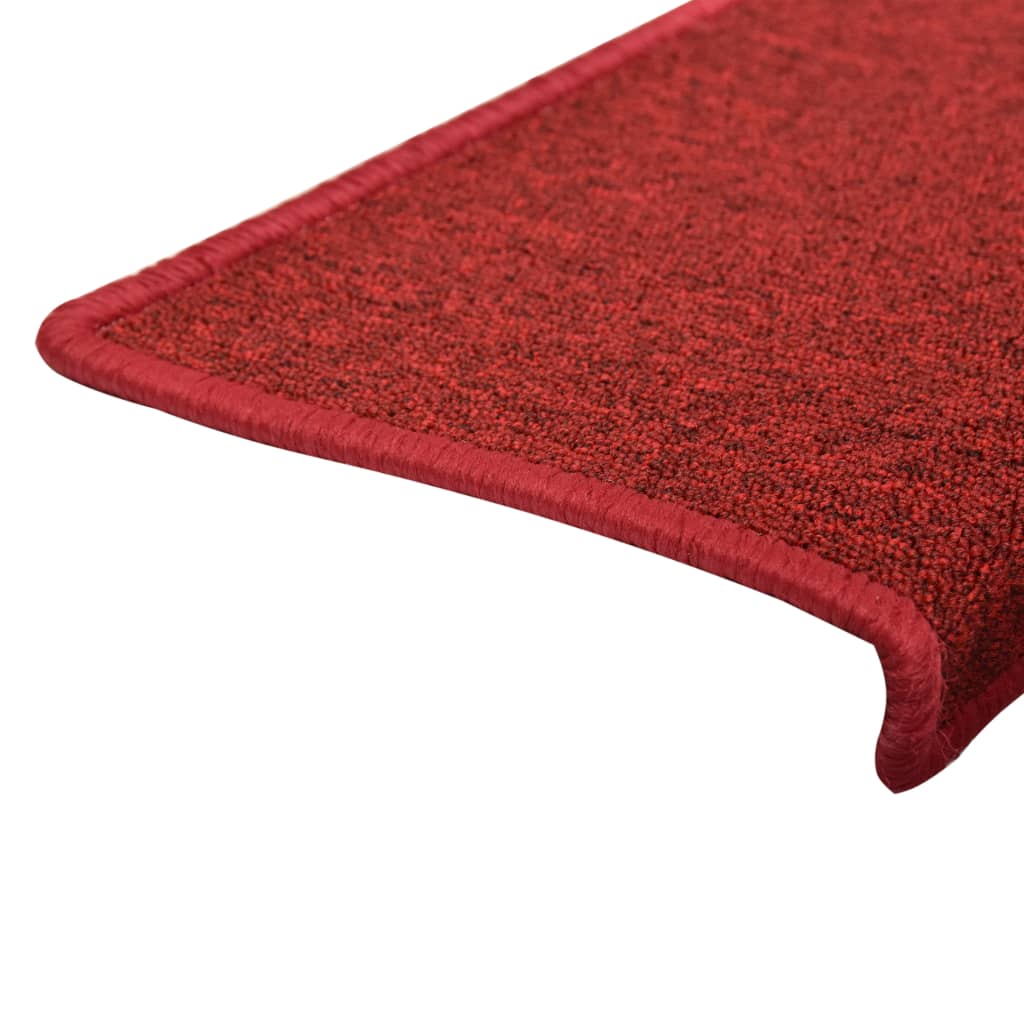 vidaXL Carpet Stair Treads 15 pcs 65x21x4 cm Red