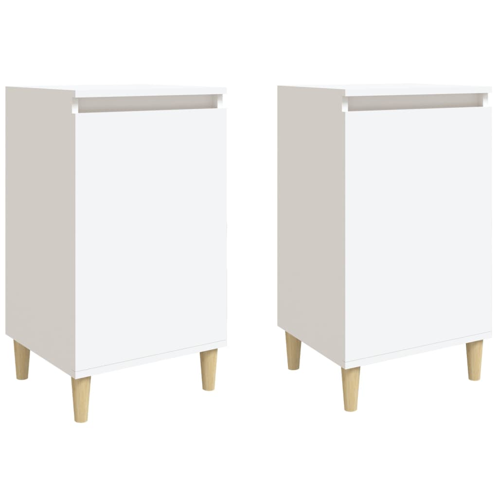 vidaXL Bedside Cabinets 2 pcs White 40x35x70 cm Engineered Wood