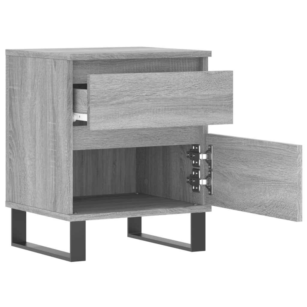 vidaXL Bedside Cabinets 2 pcs Grey Sonoma 40x35x50 cm Engineered Wood