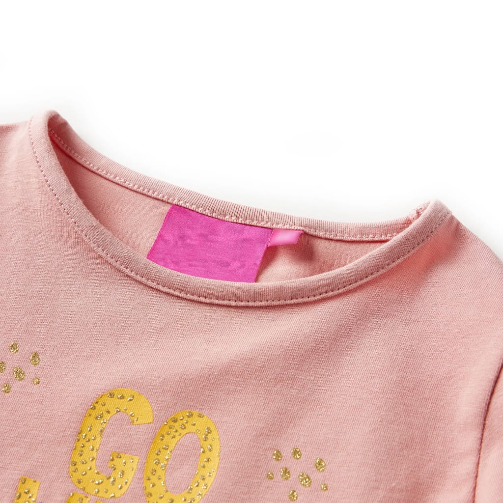 Kids' T-shirt with Long Sleeves Light Pink 116