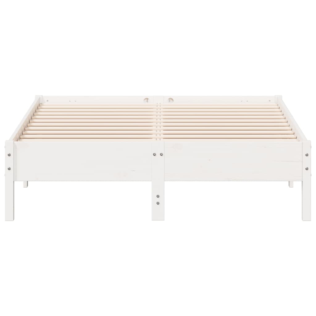 vidaXL Bed Frame without Mattress White 140x190 cm Solid Wood Pine