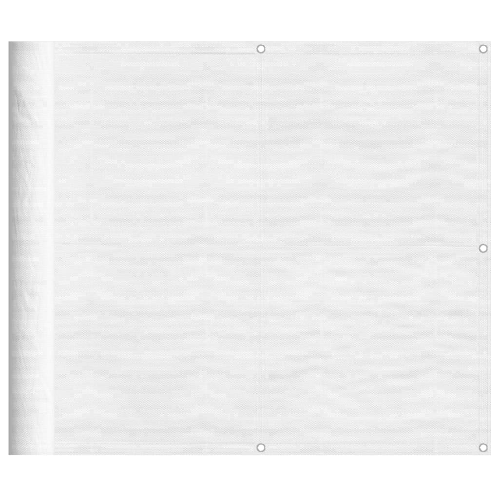 vidaXL Balcony Screen White 90x800 cm 100% Polyester Oxford