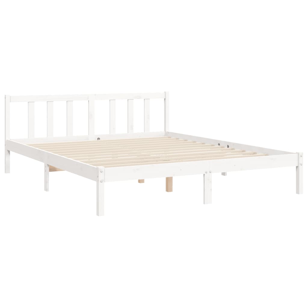 vidaXL Bed Frame without Mattress White 160x200 cm Solid Wood Pine