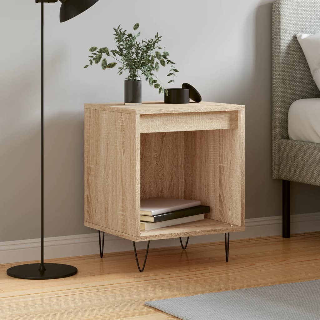 vidaXL Bedside Cabinet Sonoma Oak 40x35x50 cm Engineered Wood