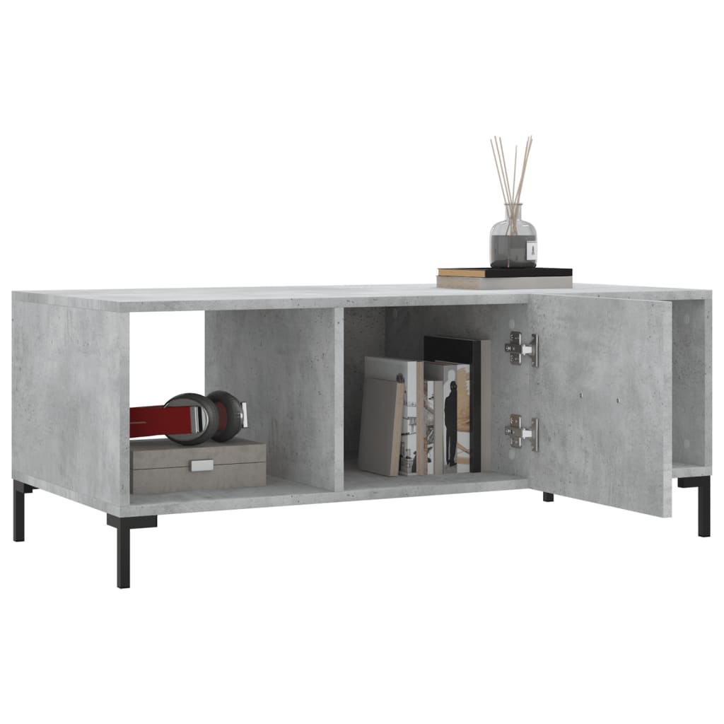 vidaXL Coffee Table Concrete Grey 102x50x40 cm Engineered Wood