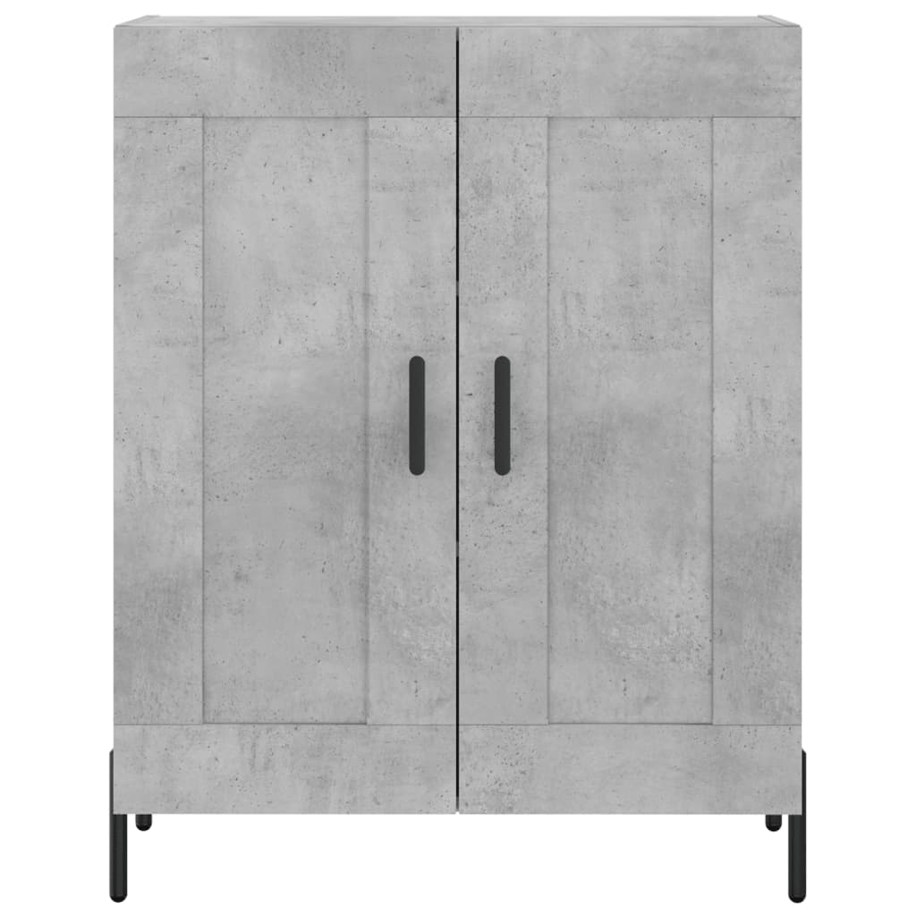 vidaXL Highboard Concrete Grey 69.5x34x180 cm Engineered Wood