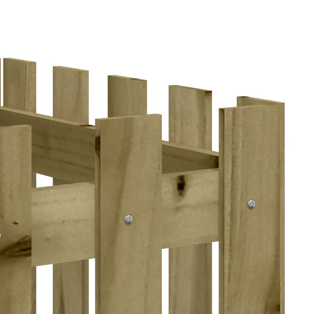 vidaXL Garden Raised Bed with Fence Design 200x50x70 cm Impregnated Wood Pine