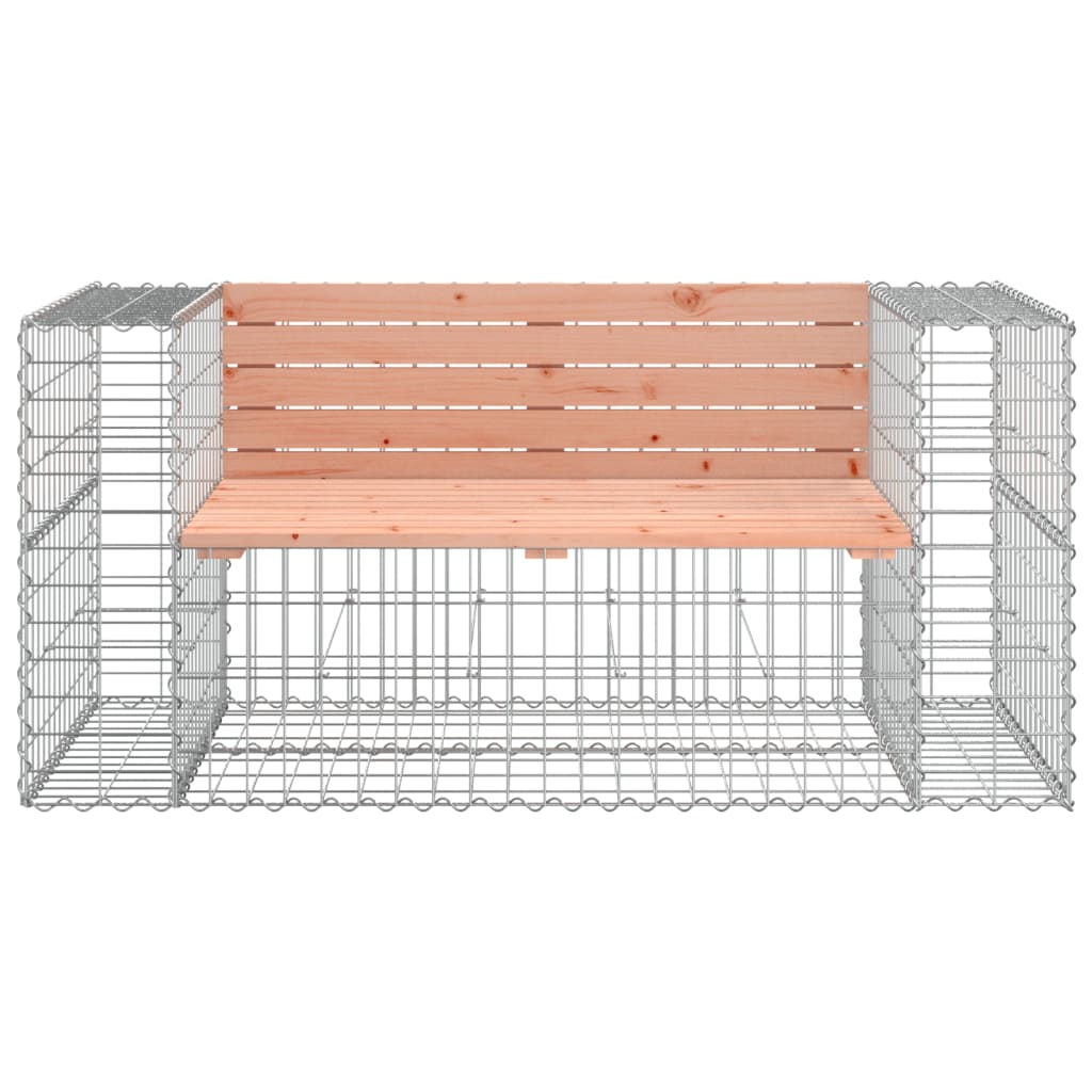 vidaXL Garden Bench Gabion Design 143x71x65.5 cm Solid Wood Douglas