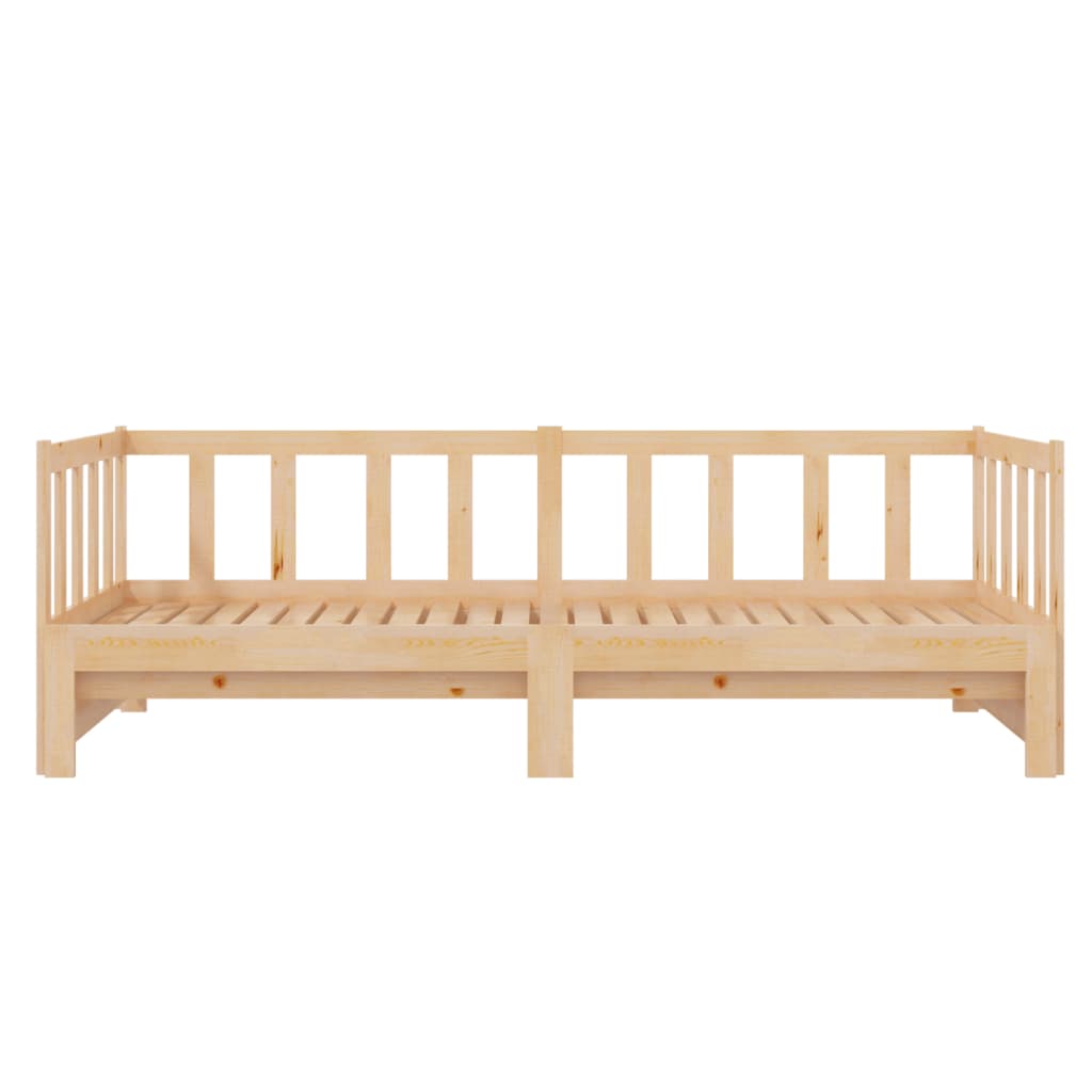 vidaXL Day Bed with Trundle 90x200 cm Solid Wood Pine